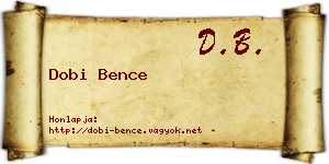 Dobi Bence névjegykártya