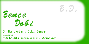 bence dobi business card